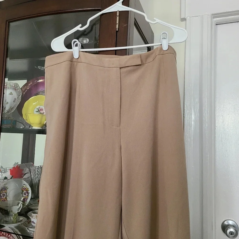 NWT Sigrid Olsen Wide Leg Short Length Business Casual Office Pants Size 22W - Picture 2 of 12